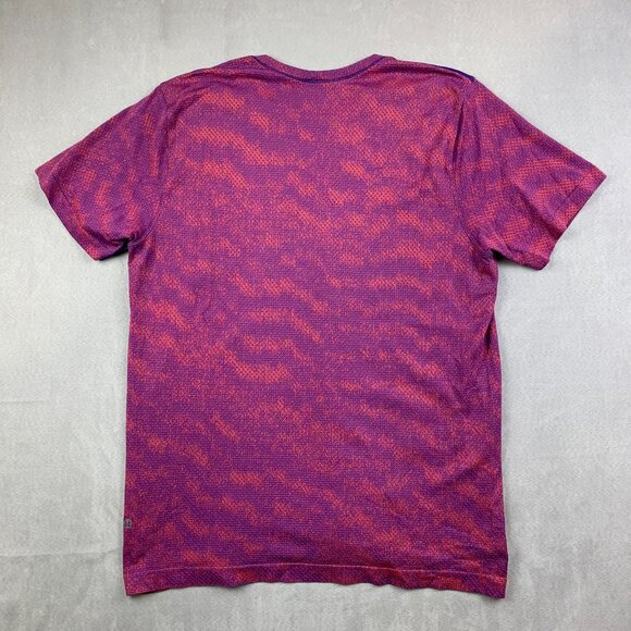 Lululemon Mens Shirt XL Purple Orange Tie Dye Metal Vent Tech Mesh Breathable - Picture 6 of 7